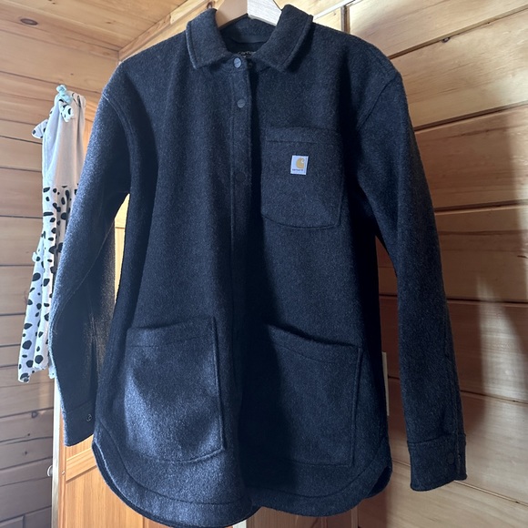 Grey wool carhartt jacket womens M - Picture 1 of 1